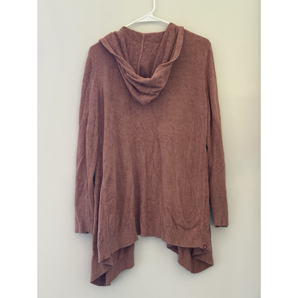 Barefoot Dreams CozyChic Ultra Lite Seashore Hoodie Cardigan sz L classic staple - Picture 5 of 5